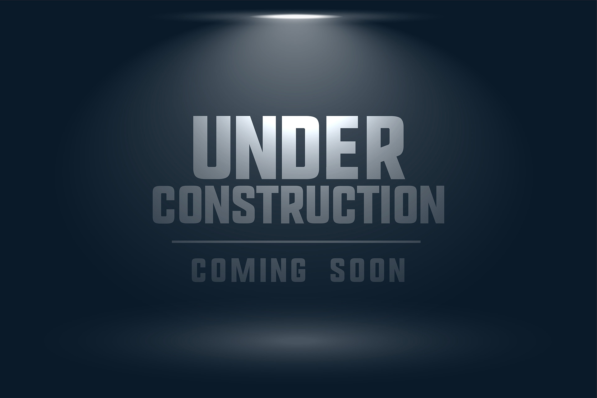 under construction coming soon spot light background